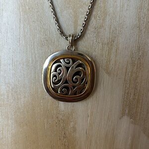 Brighton Spin Master Reversible Necklace Silver & Gold